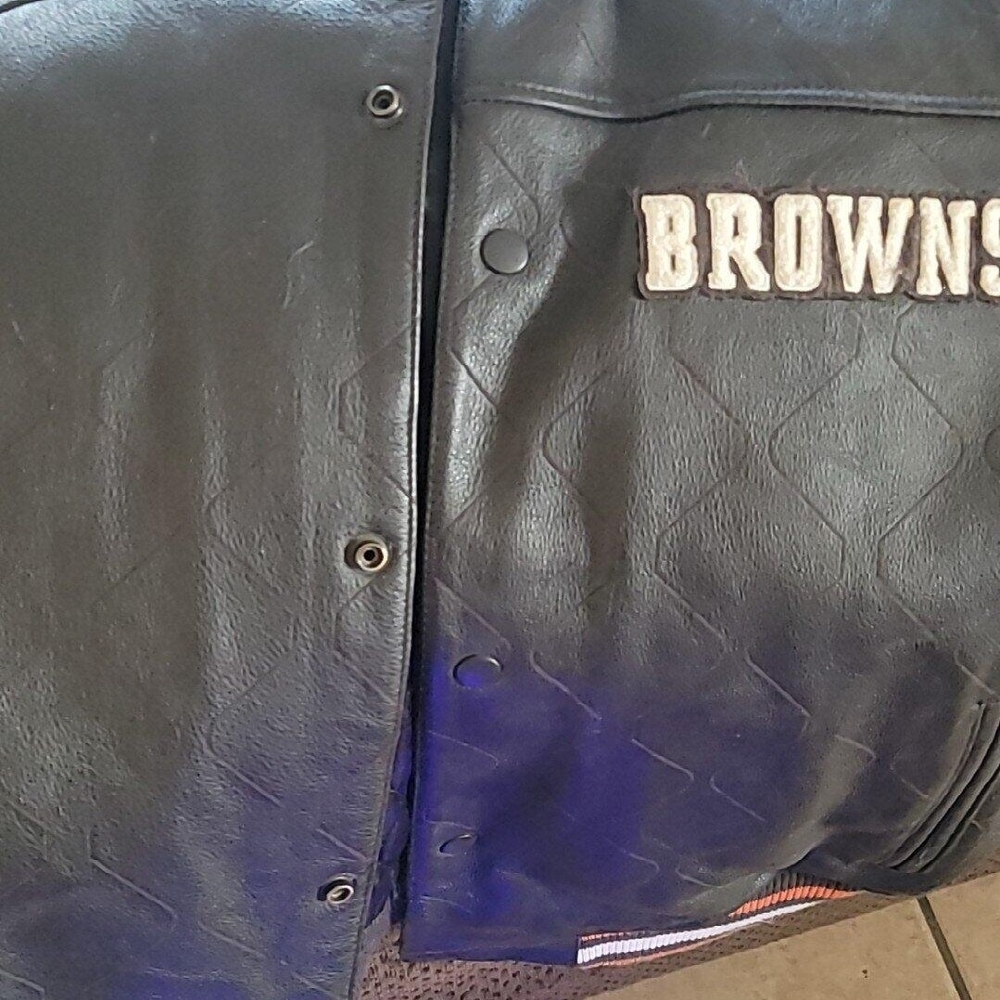 Cleveland Browns Bomber Jacket with Textured Pattern
